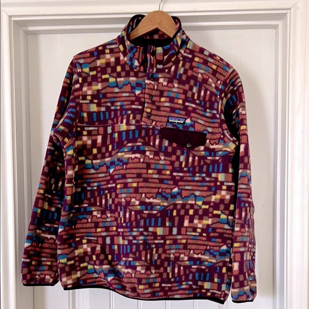 Patagonia Synchilla  Patterned Snap T Fleece Pullover